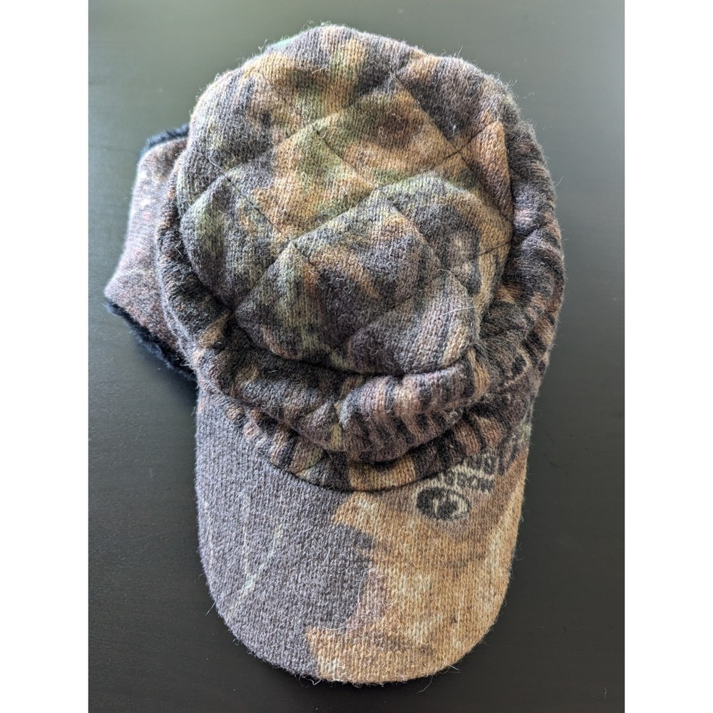 Hotshot Trapper Hat Fleece Ear Warmers Hunting Camo Mossy Oak Medium‎